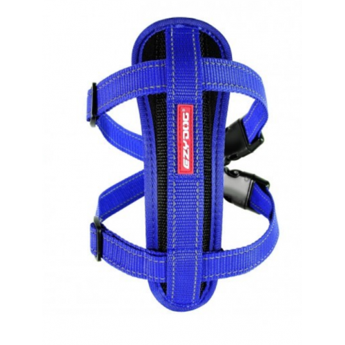 Harnais Ezydog Chest Plate Vue Dessous Bleu