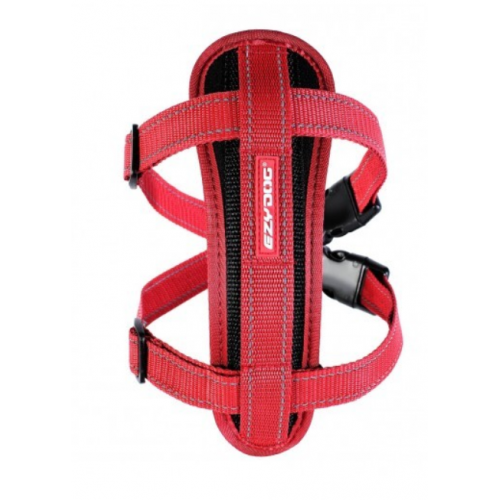 Harnais Ezydog Chest Plate Vue Dessous Rouge