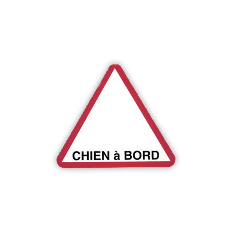 Autocollant "Chien à bord" triangulaire