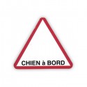 Autocollant "Chien à bord" triangulaire